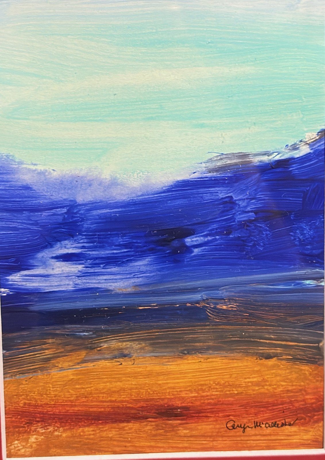 Horizon in Red — Watercolor