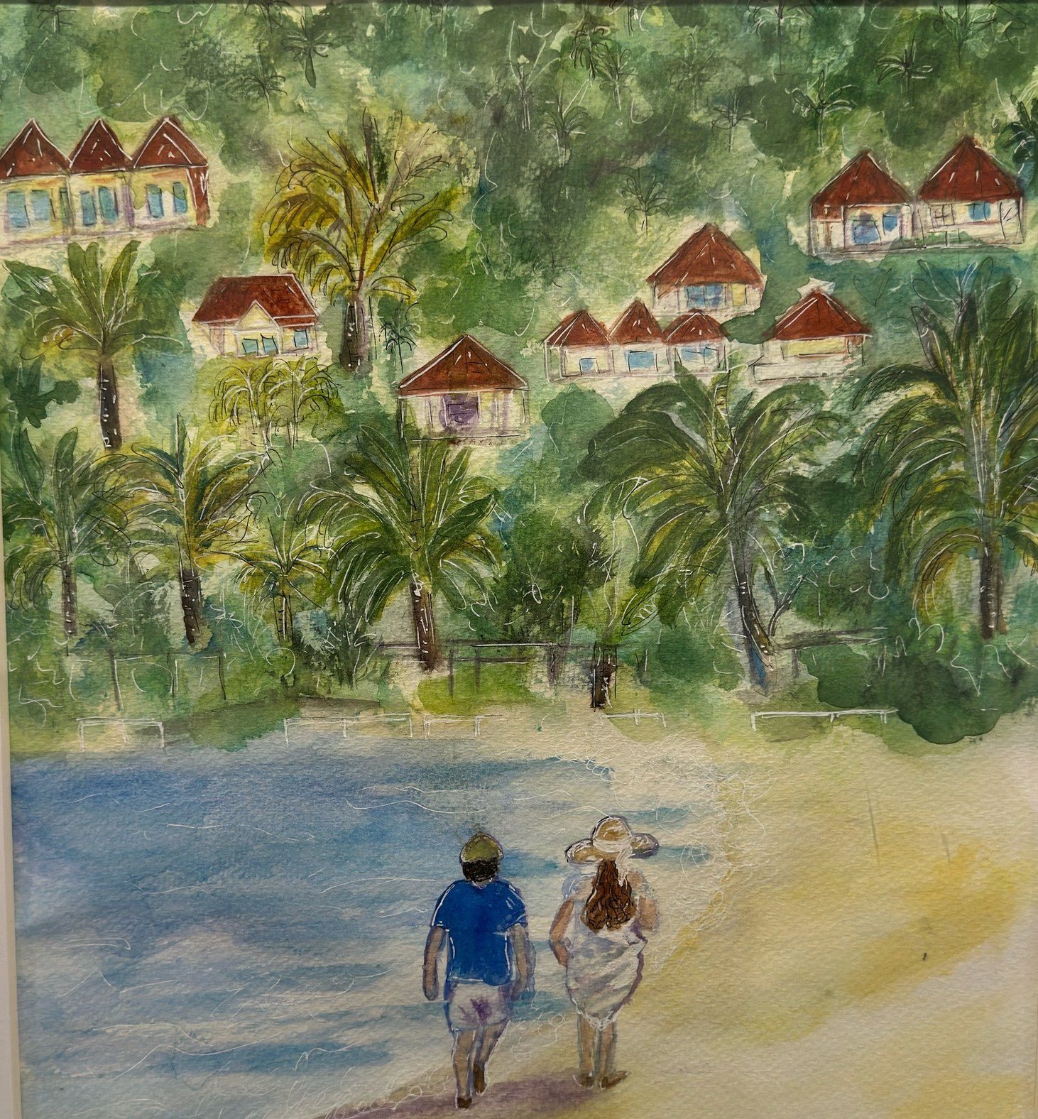 Island Walk — Watercolor