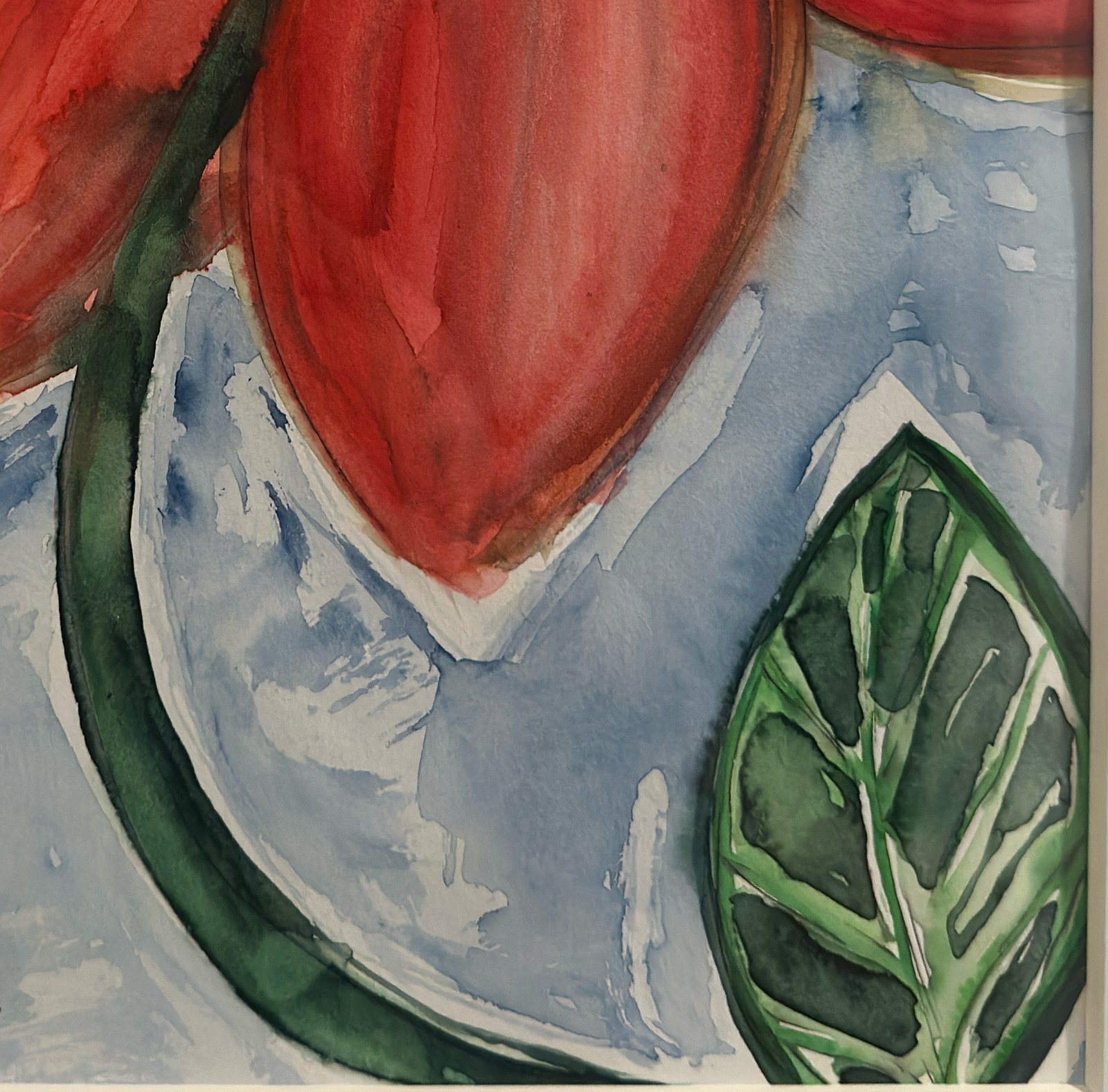 Scarlet Dahlia — Watercolor