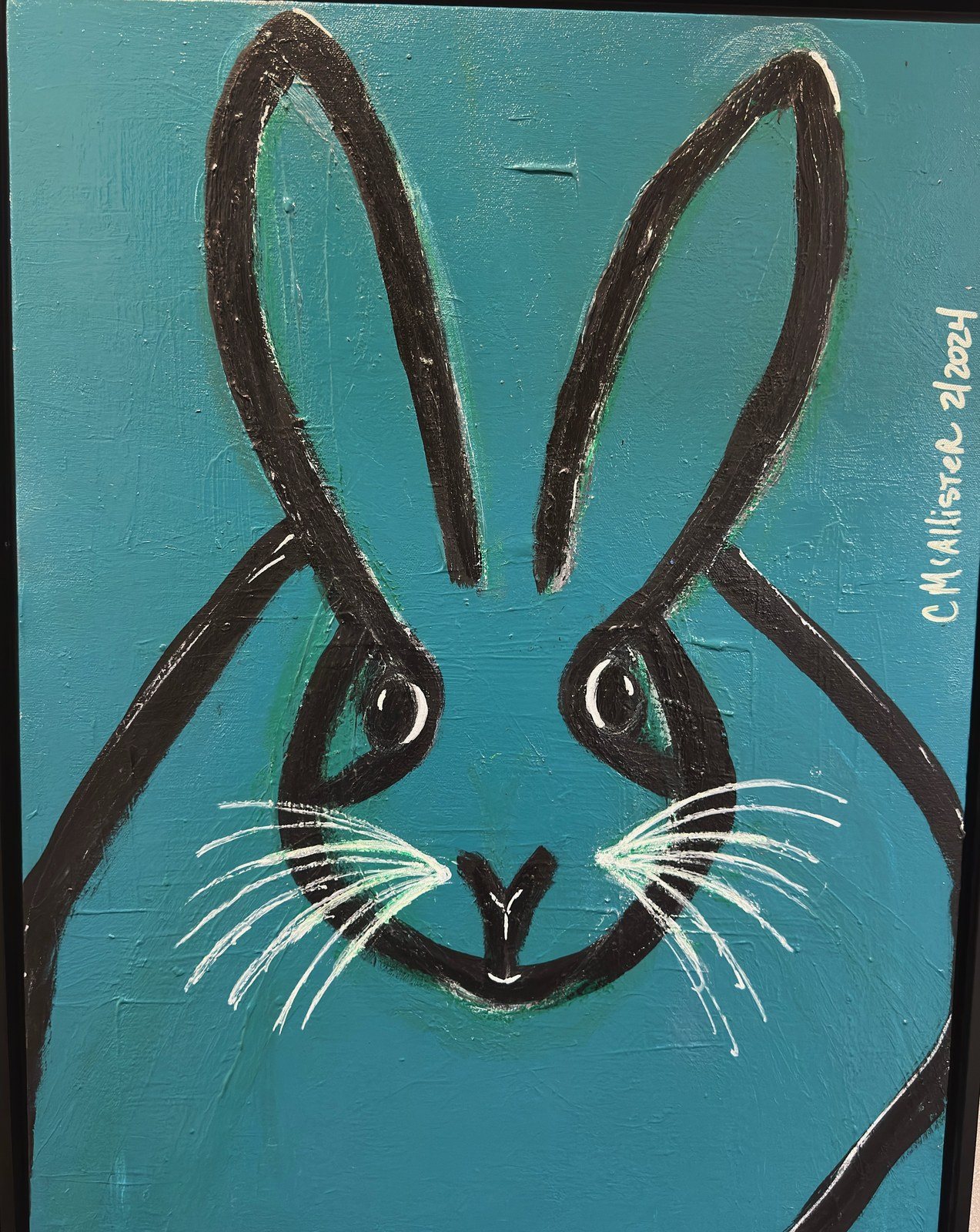 Blue Bunny — Acrylic on canvas