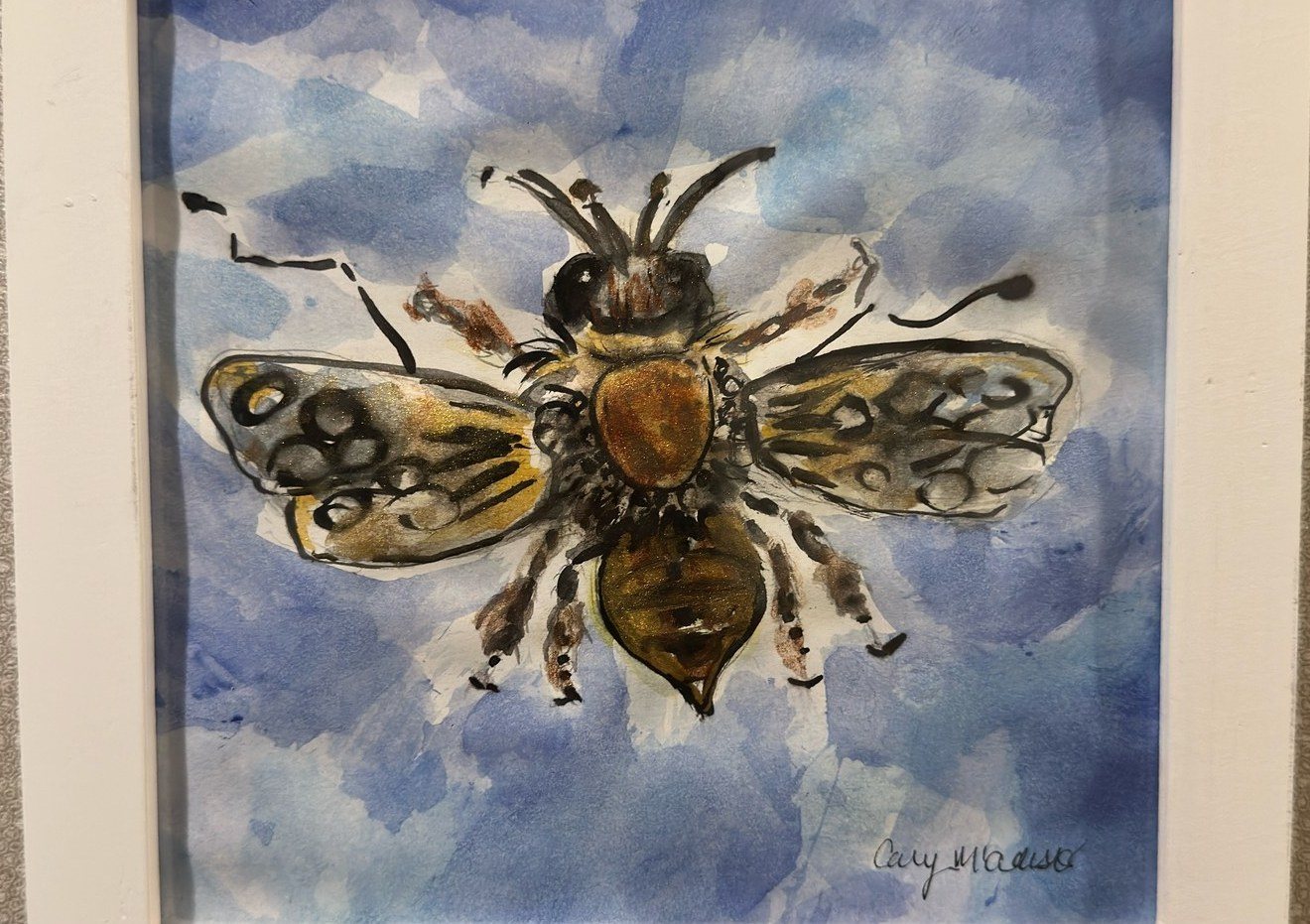 Honeybee — Watercolor & ink