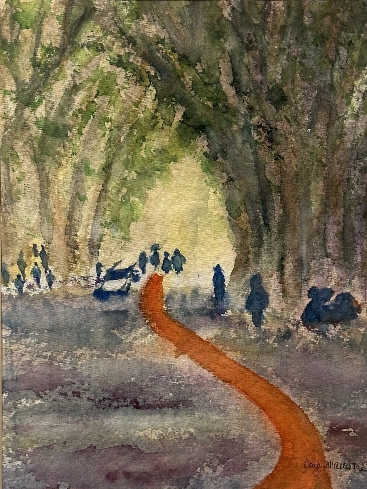 Garden Cat — Watercolor